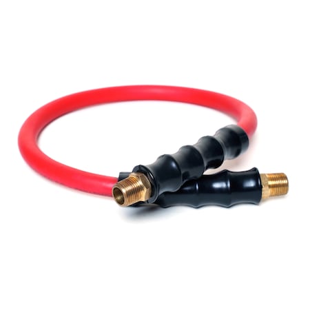 Steelman 24" Rubber Hose Reel Connection Hose with 3/8" NPT Brass Fittings 98456-IND